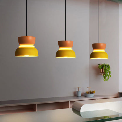 Nordic Zinc Alloy Dual-tone Dome Pendant Light LED 1-light