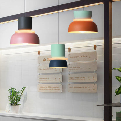 Nordic Zinc Alloy Dual-tone Dome Pendant Light LED 1-light