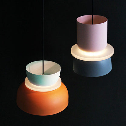 Nordic Zinc Alloy Dual-tone Dome Pendant Light LED 1-light