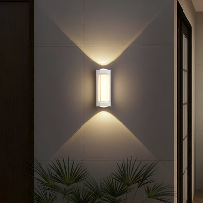 Nordic Minimalist Acrylic Rectangular Outdoor Wall Light LED Up-Down