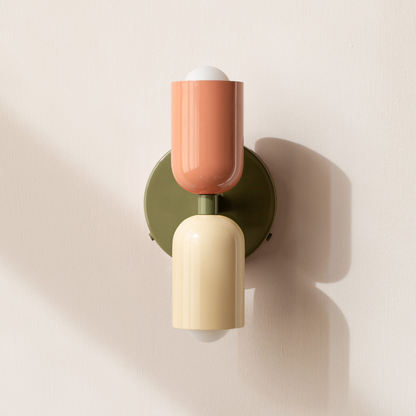 Modern Minimalist Cylinder Wall Sconce LED 2-Light