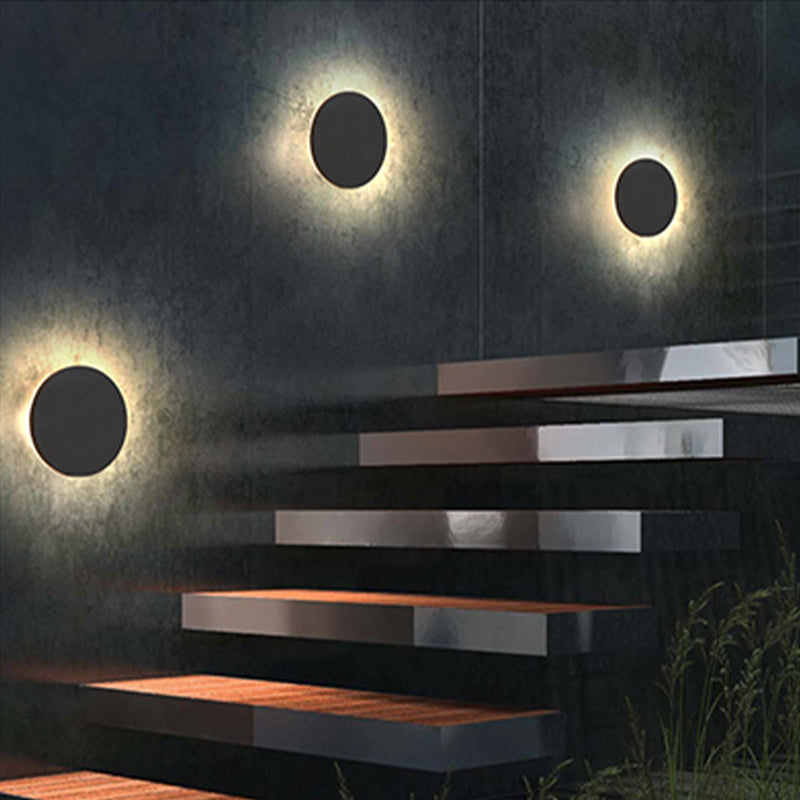 Round LED Outdoor Wall Light IP65 – Minimalist Stainless Steel Wall Sconce
