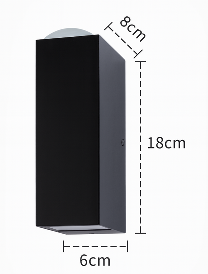 Modern Rectangular LED Outdoor Wall Sconce Light 1-light Ip65