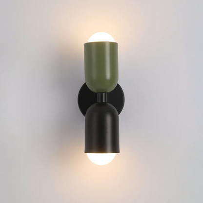 Modern Metal Cylinder LED Wall Sconce 2-Light