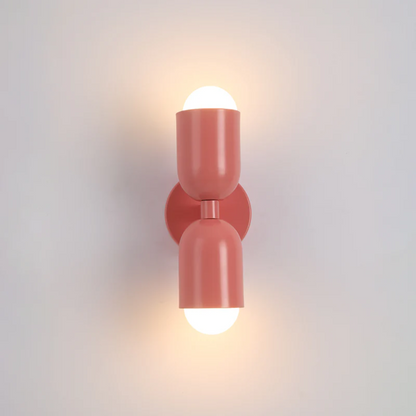 Modern Metal Cylinder LED Wall Sconce 2-Light