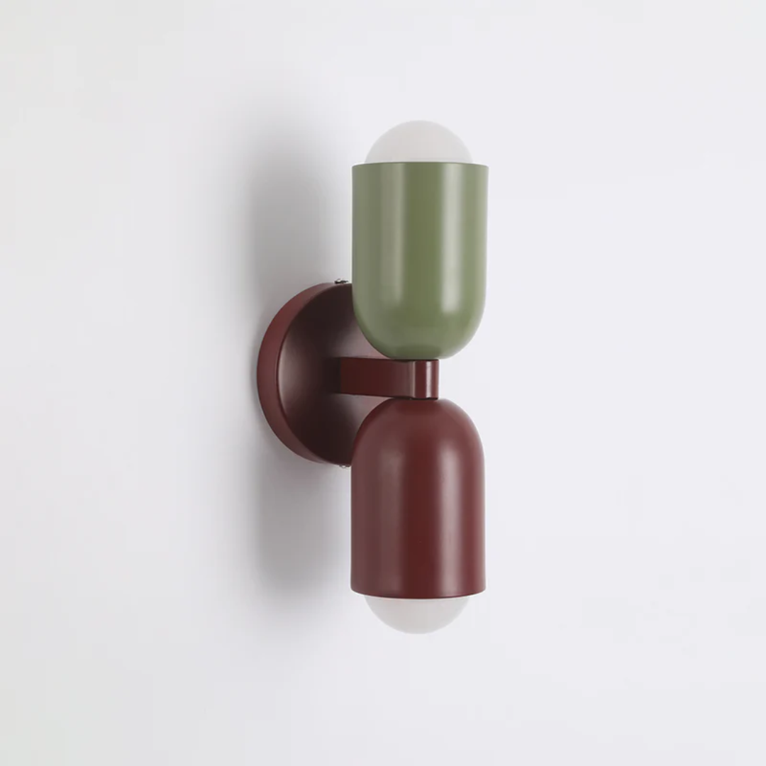 Modern Metal Cylinder LED Wall Sconce 2-Light