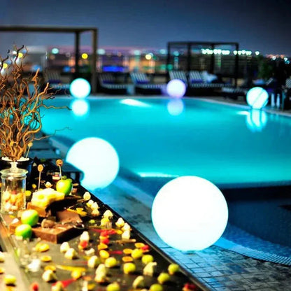 Modern PE Globe Outdoor Garden Light LED Rechargeable